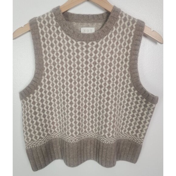 Not Monday Sweaters - Not Monday Women's Sz. XS Wool & Cashmere Gillian Sweater Vest